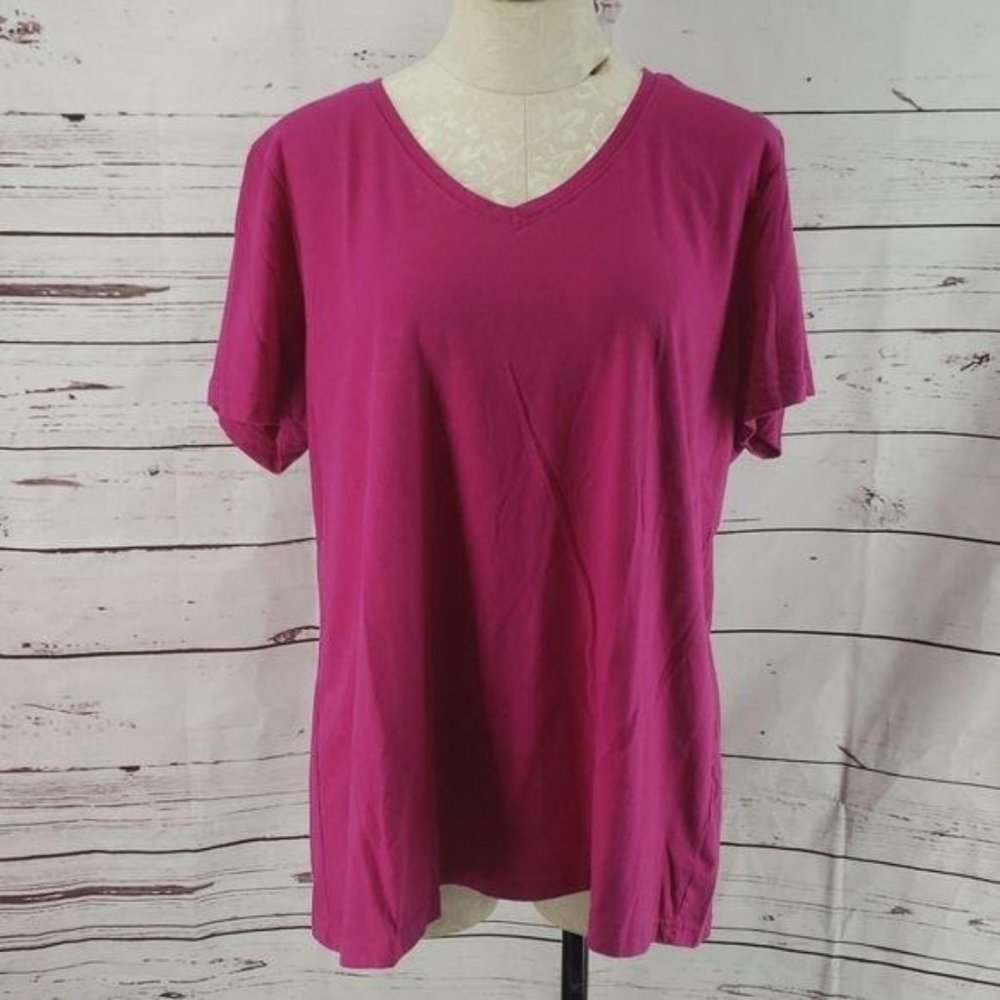 Time And Tru Pink Lolita Plus Size Short T Shirt